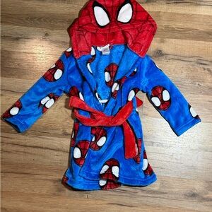 Marvel Blue and Red Spider Kids Pajama Robe
